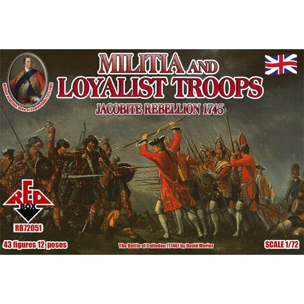 Militia+Loyalist Troops 1745,Jacobite R. - 1:72e - Red Box - RB72051