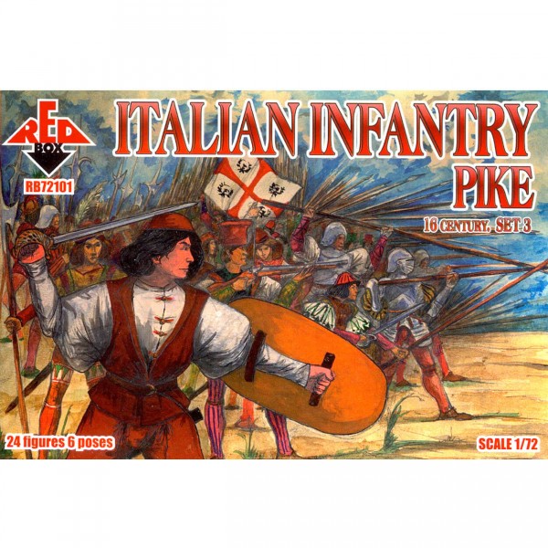 Italian infantry(Pike),16th century,set3 - 1:72e - Red Box - Redbox-RB72101