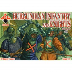 Burgundian infantry a.knights,15th centu set 1- 1:72e - Red Box