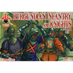 Burgundian infantry a.knights,15th centu set 2- 1:72e - Red Box