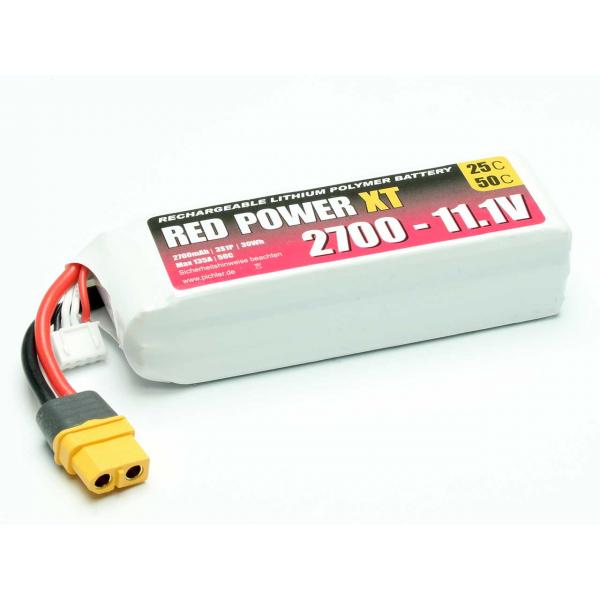 Batterie Lipo RED POWER XT 3S 2700mAh 11,1V XT60 - 15422