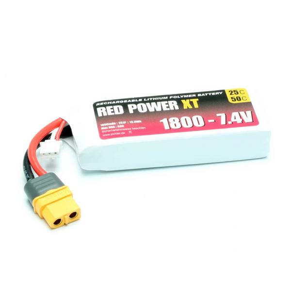 Accu Lipo RED POWER XT 2S 1800mAh 7,4V XT60 - 15416