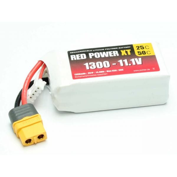 Batterie Lipo RED POWER XT 3S 1300mAh 11,1V XT60 - 15413