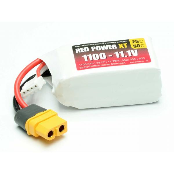 Batterie Lipo RED POWER XT 3S 1100mAh 11,1V XT60 - 15411