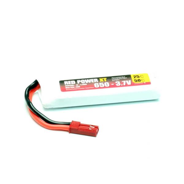 Batterie Lipo RED POWER XT 1S 650mAh 3,7V BEC - 15403