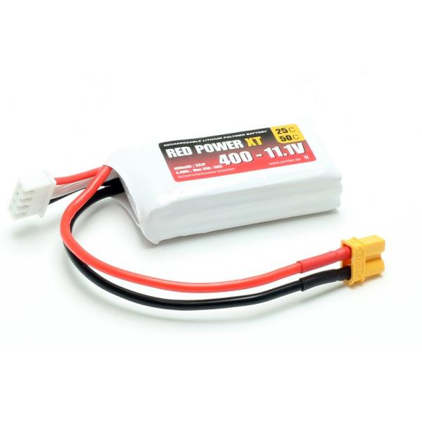 Batterie Lipo RED POWER XT 3S 400mAh 11,1V XT30 - 15402