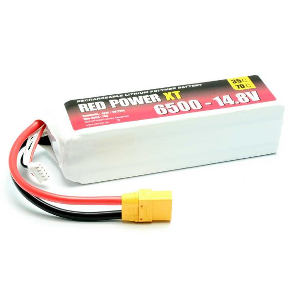 Batterie Lipo RED POWER XT 4S 6500mAh 14,8V XT90 - 15444