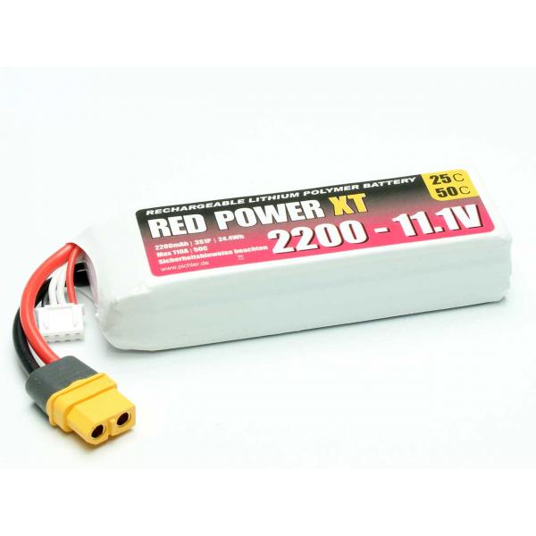 Batterie Lipo RED POWER XT 3S 2200mAh 11,1V XT60 - 15419
