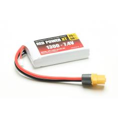 Accu Lipo RED POWER XT 2S 1300mAh 7,4V XT60