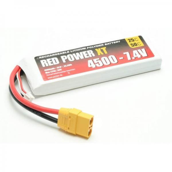 Batterie Accu Lipo RED POWER XT 2S 4500mAh 7,4V XT90 - Pichler-15432