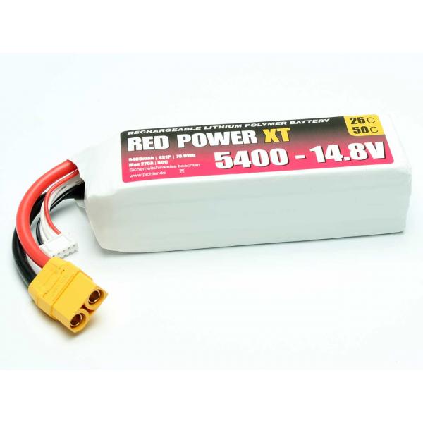 Batterie Lipo RED POWER XT 4S 5400mAh 14,8V XT90 - 15439