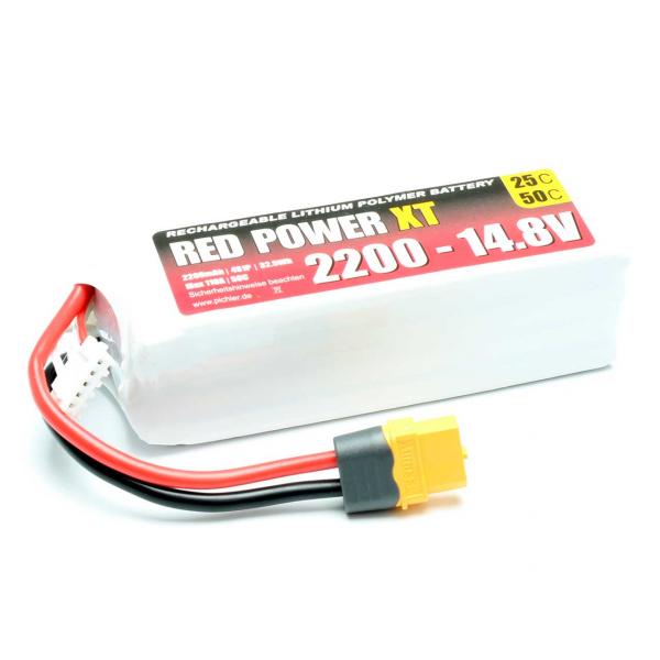 Batterie Lipo RED POWER XT 4S 2200mAh 14,8V XT60 - 15420