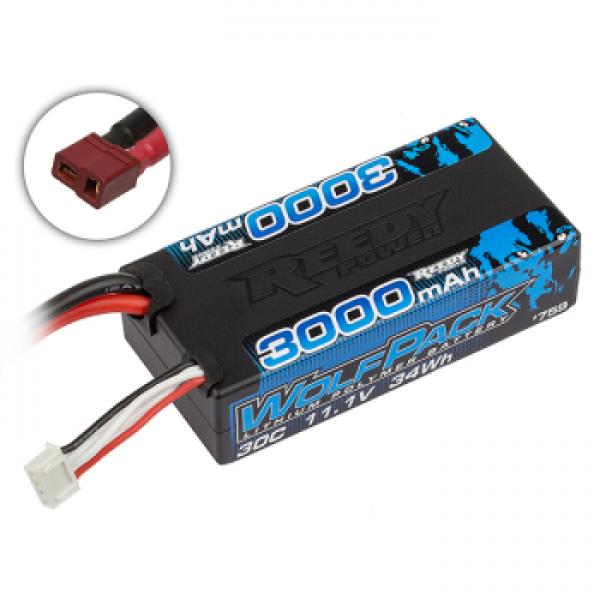 Reedy Wolfpack Lipo 3000Mah 30C 11.1V Shorty W/T-Plug - AS759