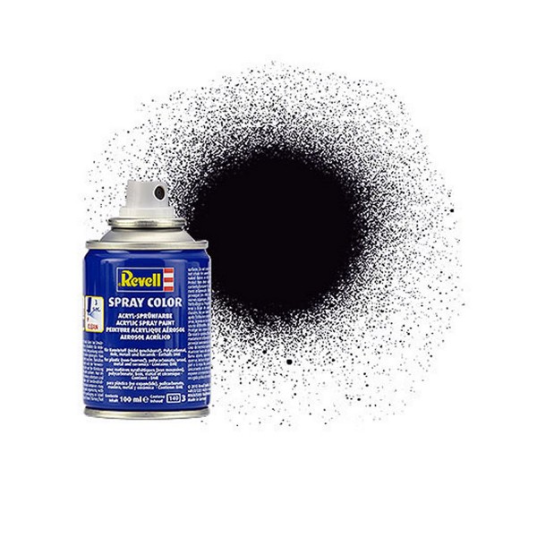 Spray Color Noir Mat Bombe 100ml - Revell - Revell-34108
