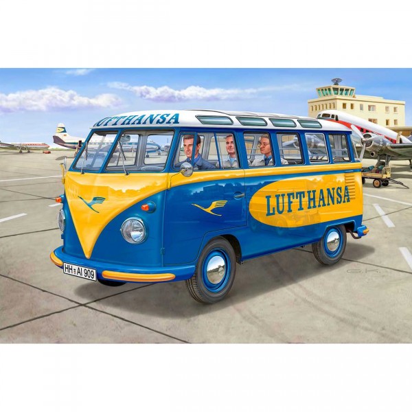 Maquette bus : VW T1 Samba Bus Lufthansa - Revell-07436