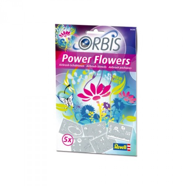 Pochoirs Orbis Airbrush Power Studio : Power flowers - Revell-30200