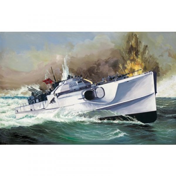 Maquette bateau : Vedette rapide S-100 avec canon FlaK 38 - Revell-05002