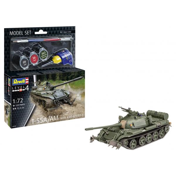 Maquette char : T-55A/AM avec KMT-6/EMT-5 - Revell-63328