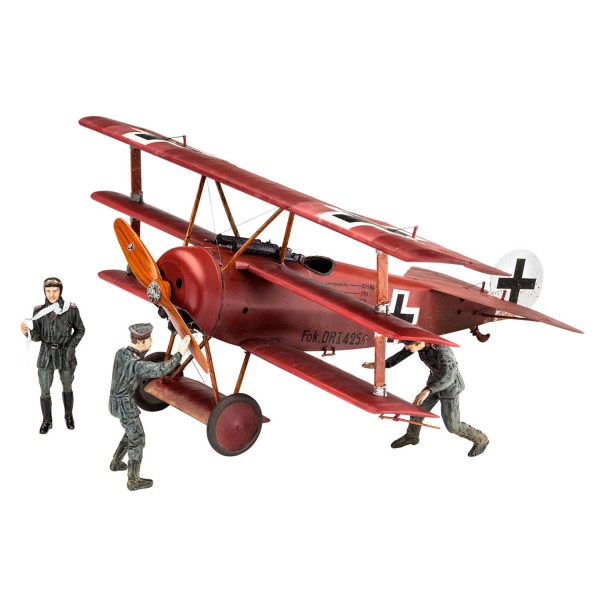 Petite Miniature Avion de Guerre Réplique Biplan Maquette Aerienne Baron  Rouge en Métal Multicolore 9x25x23,5cm