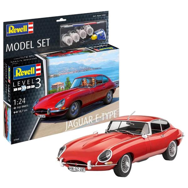 Maqueta de coche:  Model-Set : Jaguar E-Type Coupé - Revell-67668