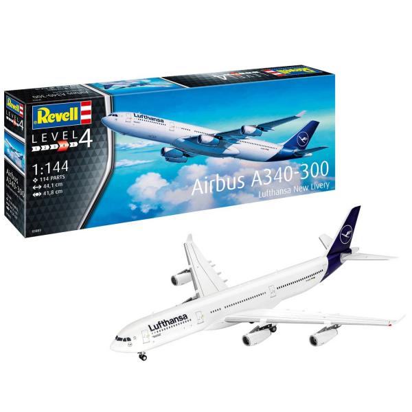 Maquette avion : A340-300 Lufthansa New Livery - Revell-3803