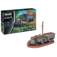 Modelo de vehículo militar: Krup Protze KFZ con Pak de 3,7 cm