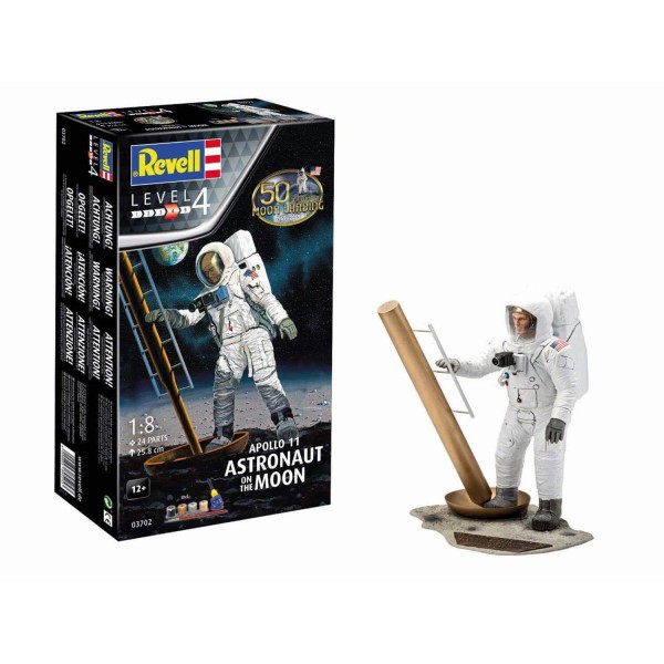 Weltraummodell: Box 50 Jahre Apollo 11: Astronaut auf dem Mond - Revell-3702