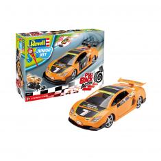 Maqueta de coche: Junior Kit: Orange Friction Racing Car