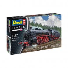 Maquette Model Set : Loco train rapide S3/6 BR18 mit Tende 1:87