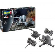 Maquettes canons allemands : 8,8 cm Flak 37 et Sd Anh 202