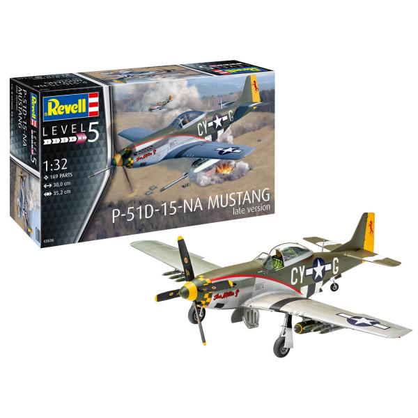 Maquette avion : P-51D-15-NA  Mustang (version tardive) - Revell-03838