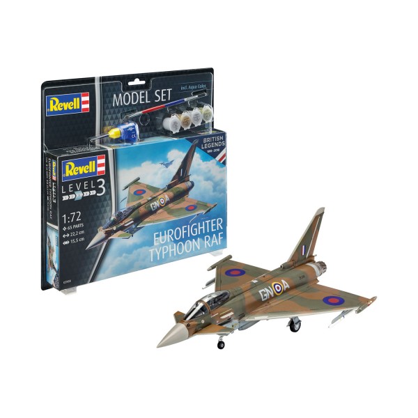 Maquette avion : Model Set : British Legends: Eurofighter Typhoon RAF - Revell-63900