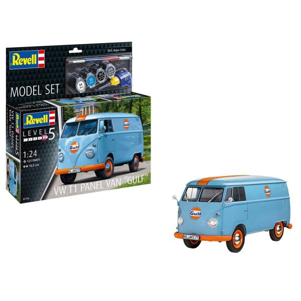 Maquette Véhicule - Model-Set : van VW T1 - Version Gulf - Revell-67726