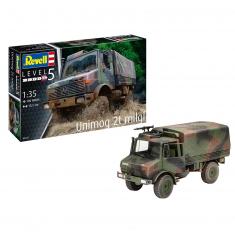 Maquette véhicule militaire : Unimog 2T milgl