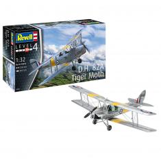 Maquette avion militaire : D.H. 82A Tiger Moth