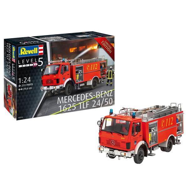 Modelo de camión de bomberos: Mercedes-Benz 1625 TLF 24/50 - Revell-07516