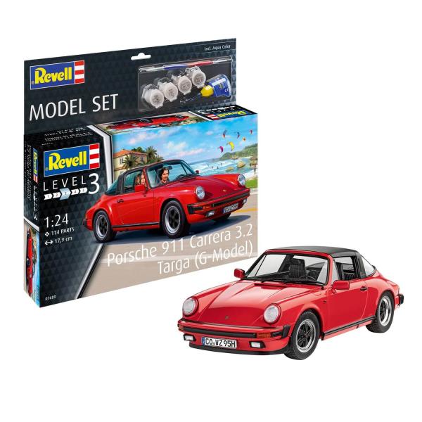 Maquette voiture : Model Set : Porsche 911 G - Carrera 3.2 Targa - Revell-67689