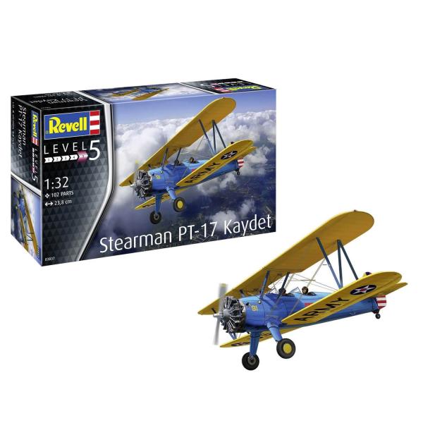 Modelo de avión : Stearman Pt-17 Kaydet - Revell-03837