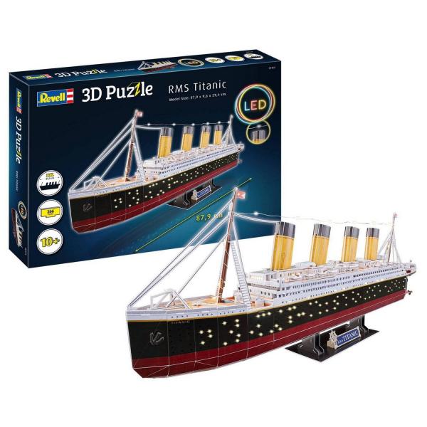 LED Puzzle 3D 266 Teile: RMS Titanic - Revell-00154