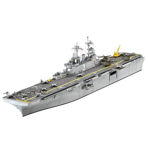 Modell eines Militärschiffs: Model Set Assault Carrier USS WASP CLASS - Revell-65178