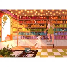 Puzzle 1000 pieces : Rainbow Library