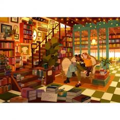 Puzzle 1000 pieces : Bookstore Date