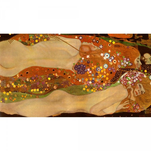 Puzzle 1000 pièces Panoramique : Serpents d'eau II, Gustav Klimt - Ricordi-2802N25020