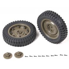 Roues avant complètes Jeep Willys 1/6