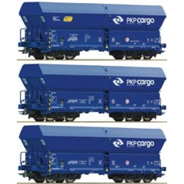 Set 3 wagons tremie PKP Roco HO - T2M-R67095