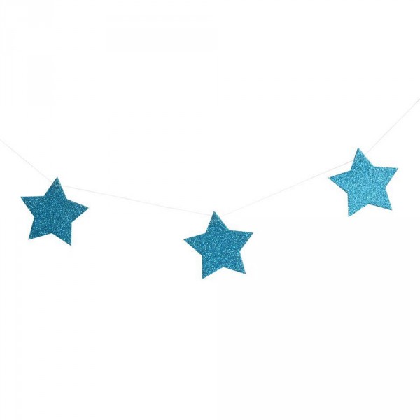 Guirlande de 17 étoiles bleues - MLD-GUIGLETBL