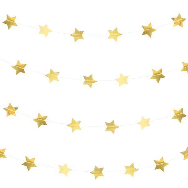 Guirlande mylar étoiles dorées - MLD-GUIMYETDO