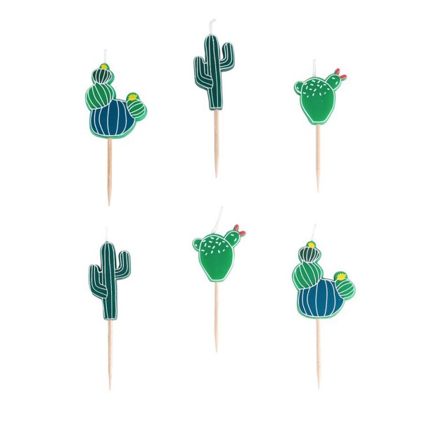 Lot de 6 bougies cactus - MLD-BOUCACT
