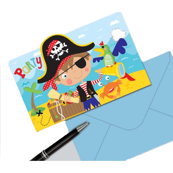 Invitations Little Pirate x8 - 491622