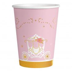 8 Gobelets en carton - Princesse d'un jour - 250 ml